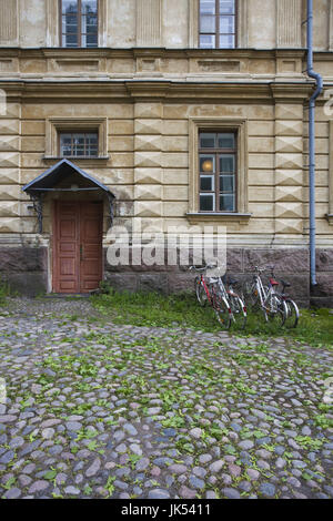 Finnland, Helsinki, Suomenlinna-Sveaborg Festung, der große Hof, Gebäude detail Stockfoto