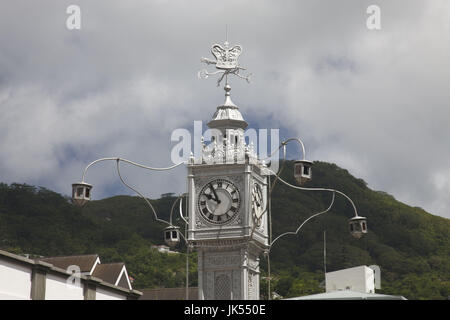 Seychellen, Insel Mahe, Victoria, der Clock Tower Stockfoto