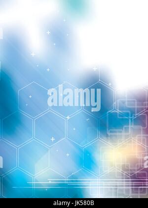 abstrakte Technik Hintergrund mit Sechsecken Stock Vektor