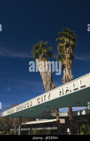 USA, California, Palm Springs, Palm Springs City Hall, 1950er Jahre Architektur Stockfoto