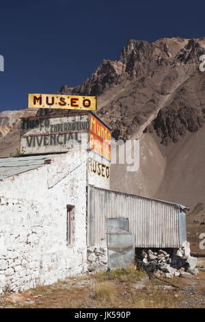 Argentinien, Provinz Mendoza, Las Cuevas, verlorene Weltmuseum Stockfoto