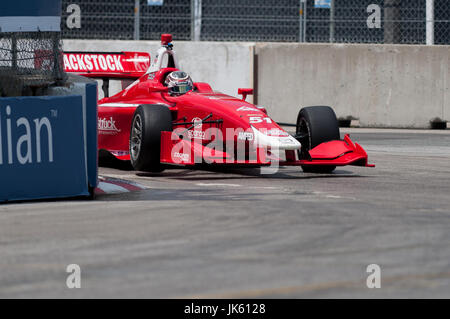 TORONTO, ON - 14 Juli: Shelby Blackstock (#51) während das Licht IndyCar-Series-Rennen am Ausstellungsort, Toronto, Ontario, Kanada am 14. Juli 2017.  PH Stockfoto