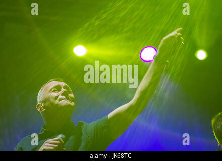 Cartagena, Spanien. 21. Juli 2017. Die britische Musikgruppe UB40 während ihrer Performance beim Festival La Mar de Músicas. Bildnachweis: ABEL F. ROS/Alamy Live-Nachrichten Stockfoto