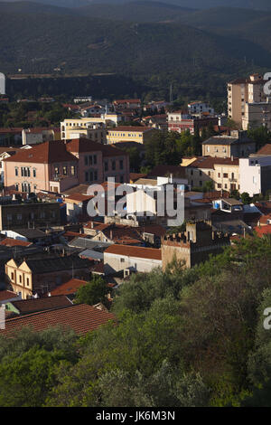 Italien, Sardinien, Südwesten Sardiniens, Iglesias, Kohle Bergbau Blick auf die Stadt Stockfoto