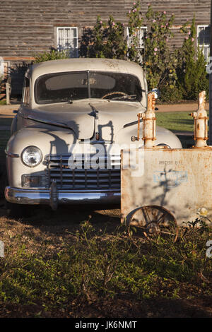 USA, Mississippi, Jackson, Mississippi Landwirtschaft und Forstwirtschaft Museum, alte Tankstelle Ausstellung Stockfoto