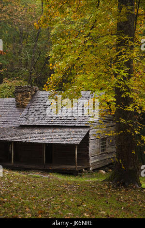 USA, Tennessee Gatlinburg, Great Smoky Mountains National Park, historische Bud Ogle Farm, 1883-1925, Herbst Stockfoto