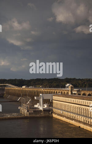 USA, Alabama, Muscle Shoals Gebiet, Florenz, Wilson Schloss und Dam, Lake Wilson und Tennessee River Stockfoto