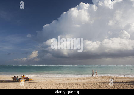 Dominikanische Republik, Punta Cana Region, Bavaro, Bavaro Strand Stockfoto