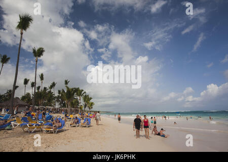 Dominikanische Republik, Punta Cana Region, Bavaro, Bavaro Beach, Stockfoto