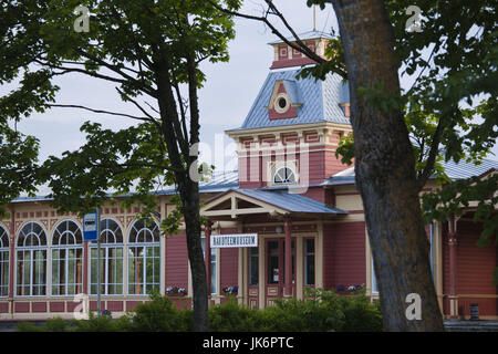 Estland, westlichen Estland, Haapsalu, Bahnhof und Eisenbahn-Museum Stockfoto