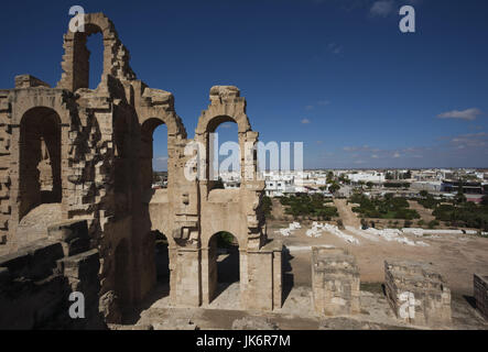 Tunesien, Tunesien Central Coast, El Jem, Kolosseum, b. 238 n. Chr. Stockfoto