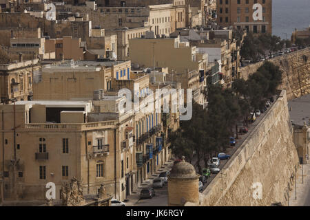 Malta, Valletta, Stadtansicht von Upper Barrakka Gardens Stockfoto