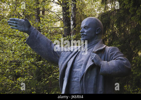 Litauen, südlichen Litauen, Grutas, Grutas Park, Skulpturenpark des ehemaligen kommunistischen Ära Skulpturen, W.I. Lenin-statue Stockfoto