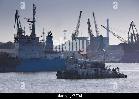 Litauen, westlichen Litauen Klaipeda, kommerziellen Hafen auf das Kurische Haff Stockfoto