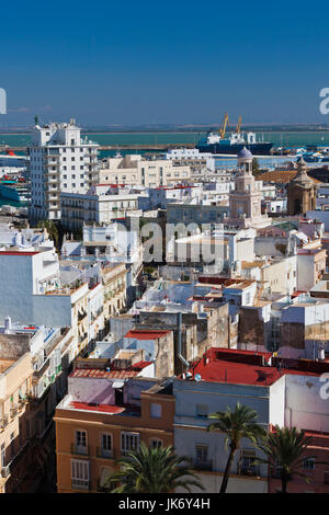 Spanien, Andalusien, Provinz Cadiz, Cadiz, erhöhten Blick auf die Stadt von der Torre de Poniente der Kathedrale Stockfoto