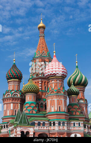 Russland, Oblast Moskau, Moskau, Roter Platz, Basils Kathedrale Saint Stockfoto