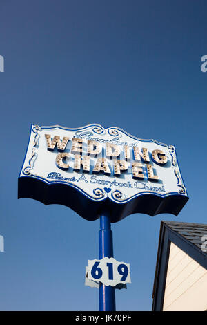 USA, Nevada, Las Vegas, Innenstadt, Graceland Wedding Chapel, Las Vegas Boulevard Stockfoto