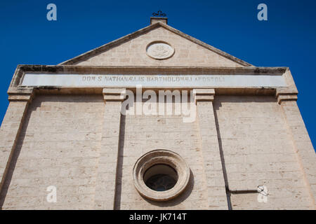 Israel, das Galiläa, Kafr-Kana, Seite Jesu Christi, die Verwandlung von Wasser in Wein bei einer Hochzeit nach der Bibel, franziskanischen Kapelle an der Stelle des Hauses von Jesus Jünger Nathaniel Stockfoto