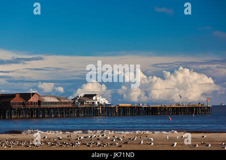 USA, California, Southern California, Santa Barbara, Hafen und Stearns Wharf Stockfoto