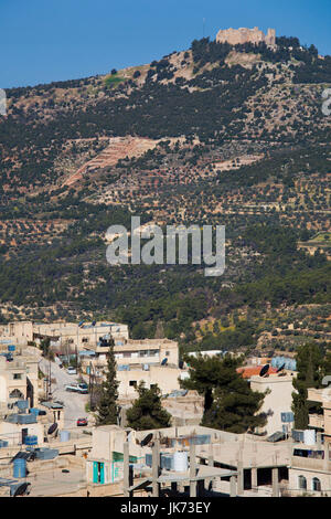 Jordan, Ajloun, Ajloun Burg Qala-Ar-Rabad gebaut 1188, außen Stockfoto