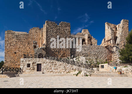 Jordan, Ajloun, Ajloun Burg Qala-Ar-Rabad gebaut 1188, außen Stockfoto