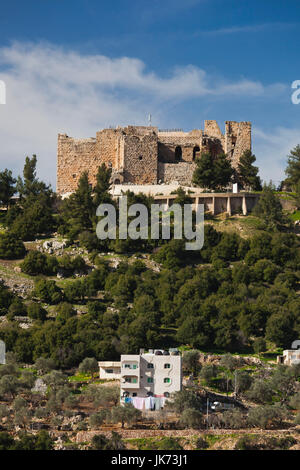 Jordan, Ajloun, Ajloun Burg Qala-Ar-Rabad gebaut 1188, außen Stockfoto