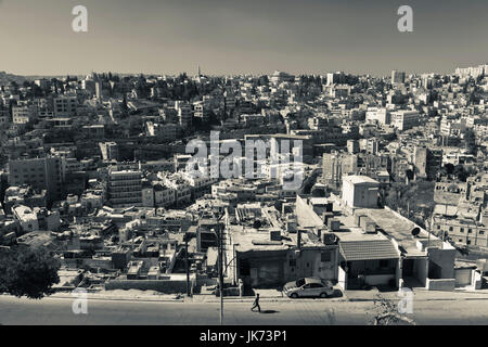 Jordanien, Amman, erhöhten Blick auf die Stadt von der Zitadelle Stockfoto