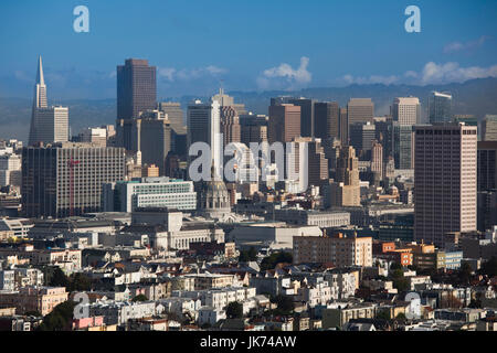 USA, California, San Francisco, in der Innenstadt, tagsüber Innenstadt Blick von Corona Heights Park Stockfoto