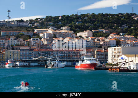 Frankreich, Languedoc-Roussillon, Departement Hérault, Sete, Blick auf den Hafen Stockfoto