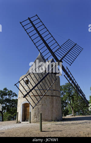 Windmil in Ramatuelle, Provence Stockfoto