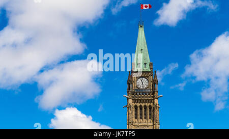 Peace Tower auf dem Parliament Hill, Ottawa, Kanada Stockfoto