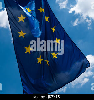 Fahne der Europäischen Union Stockfoto