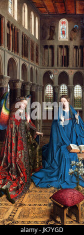 Jan Van Eyck, Mariä Verkündigung. Ca. 1434-1436. Öl auf Holz. National Gallery of Art, Washington, D.C., USA. Stockfoto