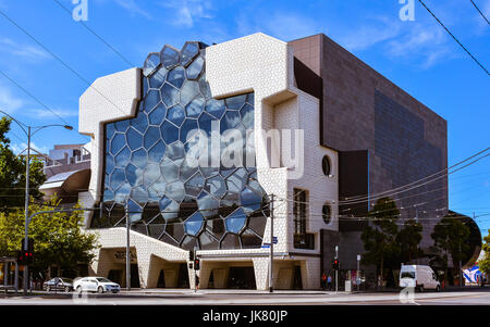 Melbourne Recital Centre - Austragungsort Ensemblemusik in Melbourne, ausgestattet mit Konzerten und Events in den unterschiedlichsten musikalischen Genres. Stockfoto