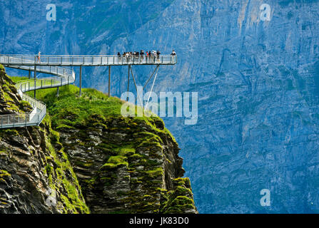 Berg-Plattform First Cliff Walk von Tissot, Grindelwald, Berner Oberland, Schweiz Stockfoto