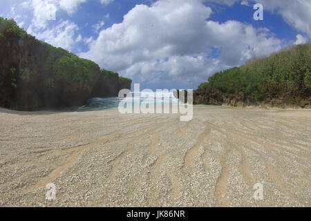 Lily Beach auf Christmas Island, eine australische Territorium im Indischen Ozean, ist klein, aber beliebt bei Touristen und Einheimischen Stockfoto