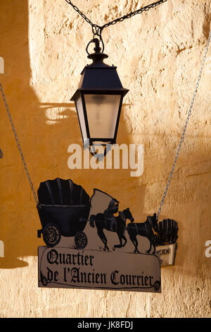 Frankreich, Languedoc-Roussillon, Hérault Abteilung, Montpellier, rue de Lovezoo Courrier Zeichen Stockfoto