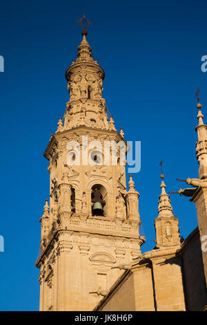 Spanien, Region La Rioja, La Rioja Provinz, Logrono, Kathedrale Santa Maria De La Redonda, morgen Stockfoto