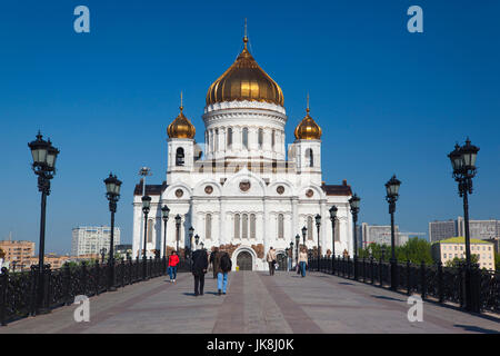 Russland, Oblast Moskau, Moskau, Khamowniki-Bereich, Kathedrale von Christus dem Erlöser, morgen Stockfoto