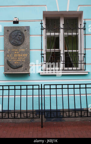 Arbat-Gegend, Alexander Puschkin-Haus-Museum, Moskau, Oblast Moskau, Russland Stockfoto