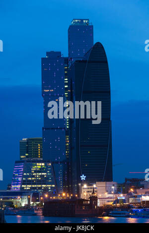 Russland, Oblast Moskau, Moskau, Presnya-Bereich, Moskau internationales Geschäftszentrum, Abend Stockfoto