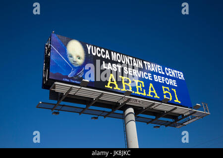 USA, Nevada, Great Basin, Amargosa Valley melden für Area 51 Stockfoto