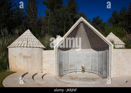 Israel, Jerusalem, Mount Herzl, Denkmal für äthiopische Juden, die auf ihrem Weg nach Israel 1984 umgekommen sind Stockfoto