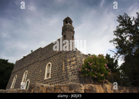 Israel, das Galiläa, Tabgha, Gemeinde des Vorrangs des Heiligen Petrus Stockfoto