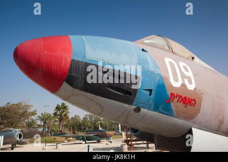 Israel, The Negev werden-er Sheva, Israeli Air Force Museum, Hatzerim Israeli Air Force base, Franzosen errichtet Vautour bomber Stockfoto