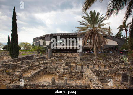 Israel, das Galiläa, Kapernaum, Ruinen der biblischen Epoche Dorf nach Hause zu Jesus Christus zu seinen Lebzeiten in Galiläa Stockfoto