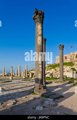 Jordan, Umm Qais Gadara, Ruinen der alten jüdischen und römischen Stadt Stockfoto