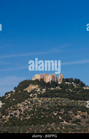 Jordan, Ajloun, Ajloun Burg Qala-Ar-Rabad gebaut 1188, außen Stockfoto