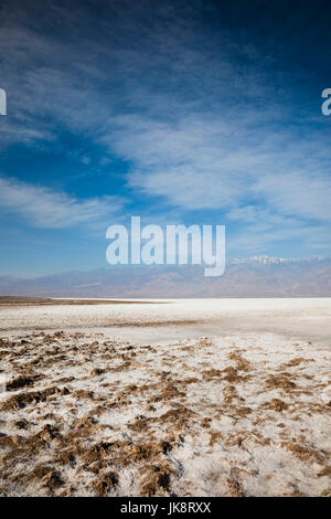 USA, Kalifornien, Death Valley Nationalpark, Badwater, Höhe 282 Füße unter dem Meeresspiegel der tiefste Punkt der westlichen Hemisphäre, morgen Stockfoto