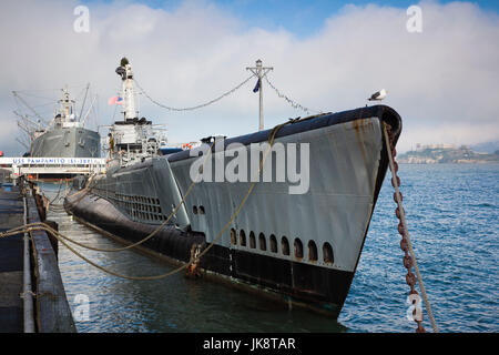 USA, California, San Francisco, Fishermans Wharf, USS Pampanito, zweiten Weltkrieg u-Boot Stockfoto